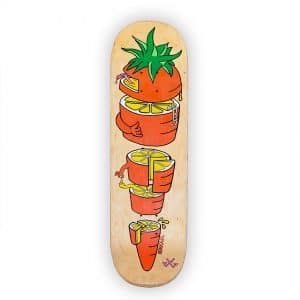 Acid Carrot - tabla de skate pintada a mano - Gorka Gil