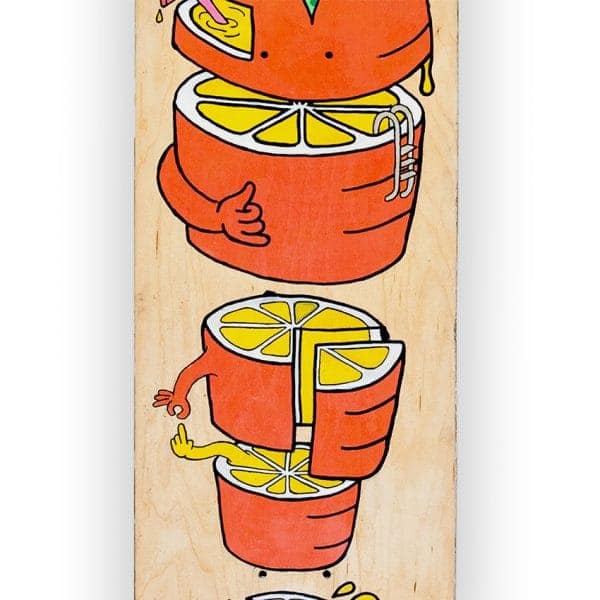 Acid Carrot - tabla de skate pintada a mano - Gorka Gil