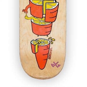 Acid Carrot - tabla de skate pintada a mano - Gorka Gil