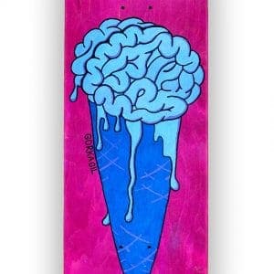 Brain Cream - tabla de skate pintada a mano - Gorka Gil