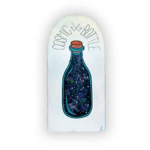 Cosmic Bottle - tabla de skate pintada a mano - Gorka Gil