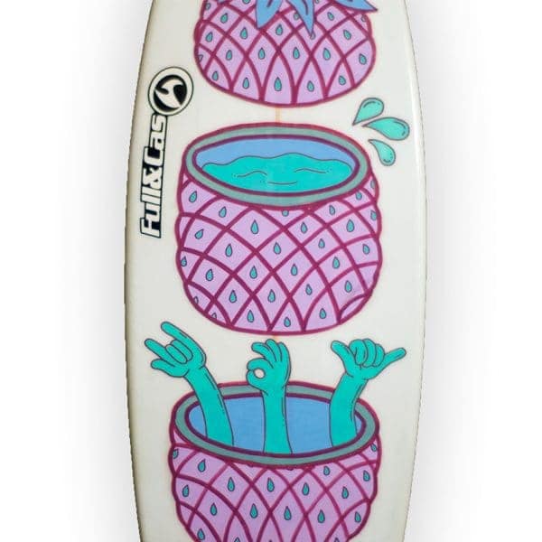 Pineapple Chop - tabla de surf pintada a mano - Gorka Gil