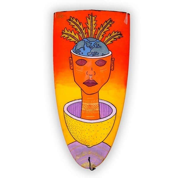 Planet Mind - tabla de surf pintada a mano - Gorka Gil