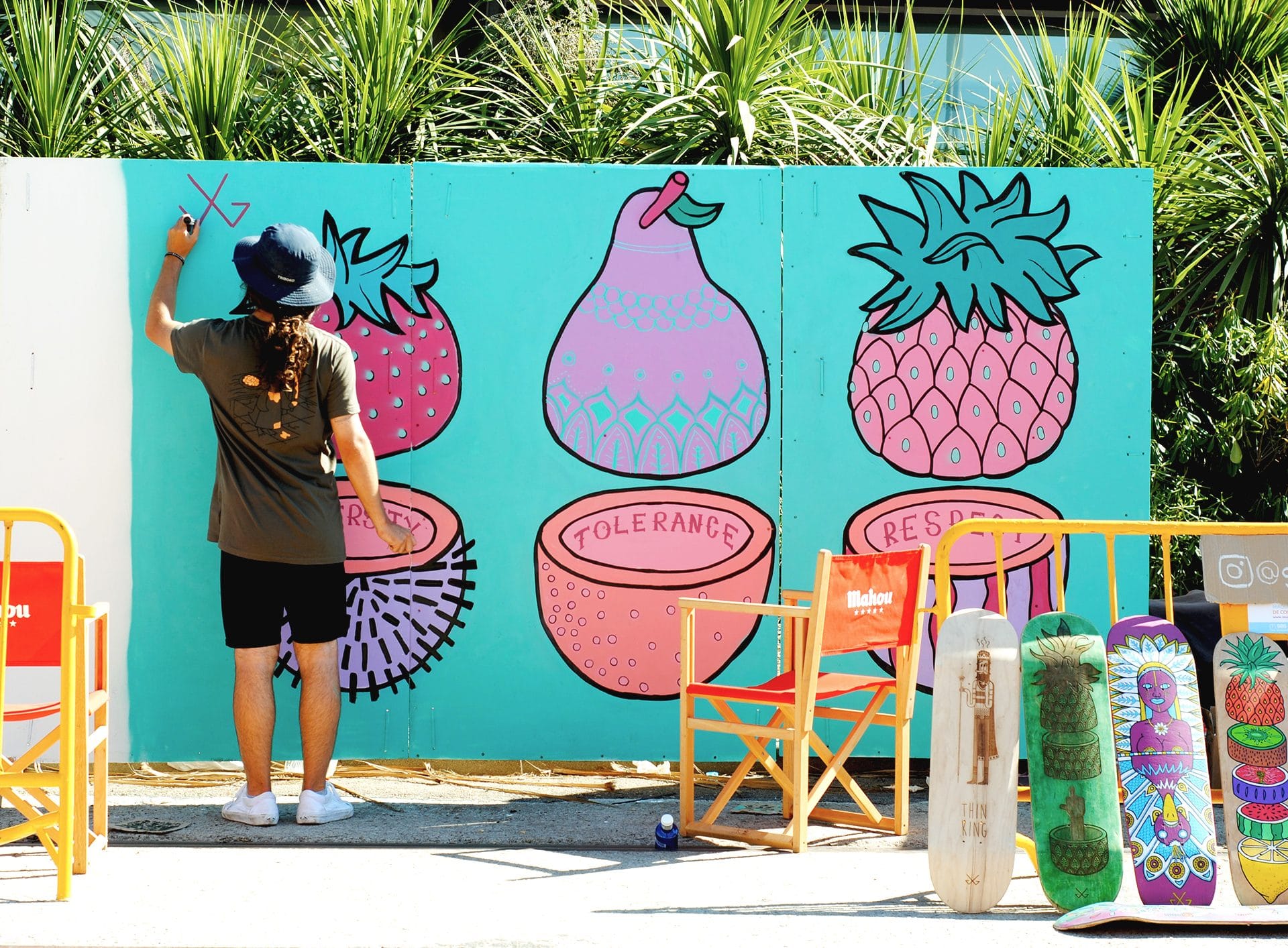 Mural pintado por Gorka Gil en O´Marisquiño