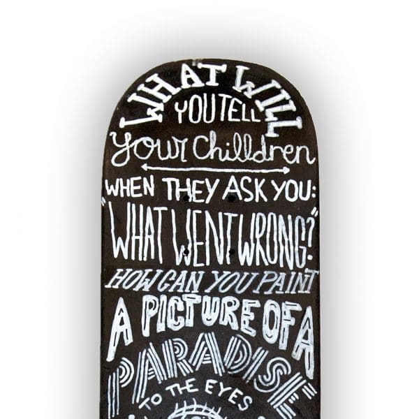 Dark Days - tabla de skate pintada a mano - Gorka Gil