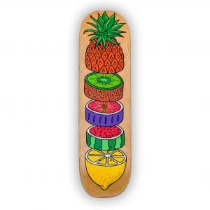 Fruit Chop - tabla de skate pintada a mano - Gorka Gil