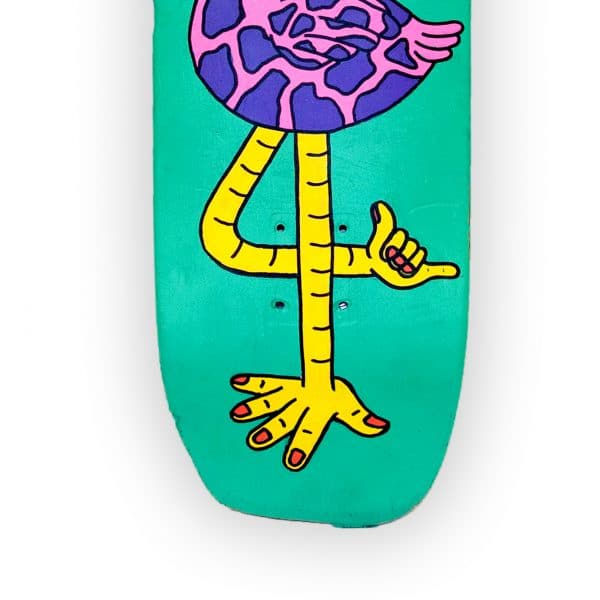 Horny Flamingo - tabla de skate pintada a mano - Gorka Gil