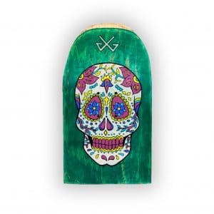 Mexican Skull | tabla de skateboard pintada a mano | Groka Gil