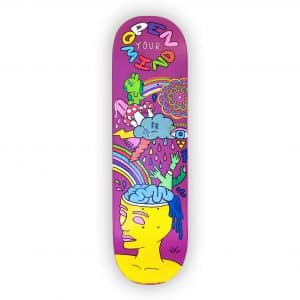 Open Your Mind - tabla de skateboard pintada a mano - Gorka Gil