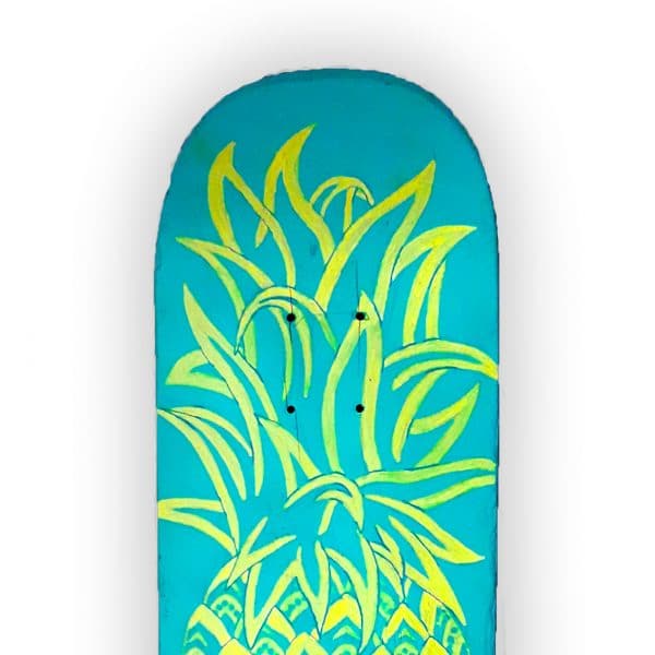 Pineapple Mandala - tabla de skateboard pintada a mano - Gorka Gil
