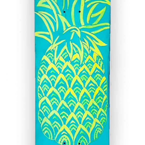 Pineapple Mandala - tabla de skateboard pintada a mano - Gorka Gil