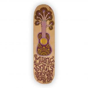 Soul Music - tabla de skateboard pintada a mano - Gorka Gil