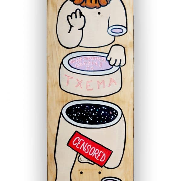 Txema - tabla de skate pintada a mano - Gorka Gil