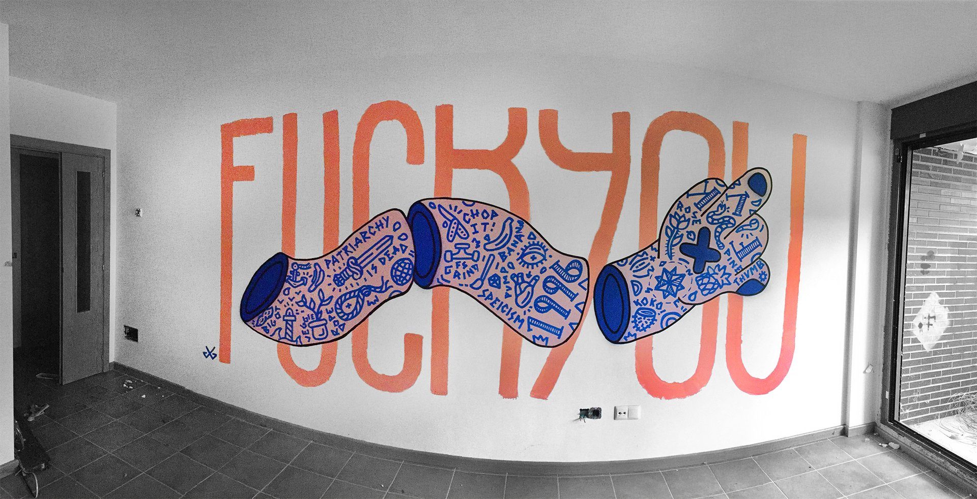 Mual Fvck You pintado por Gorka Gil