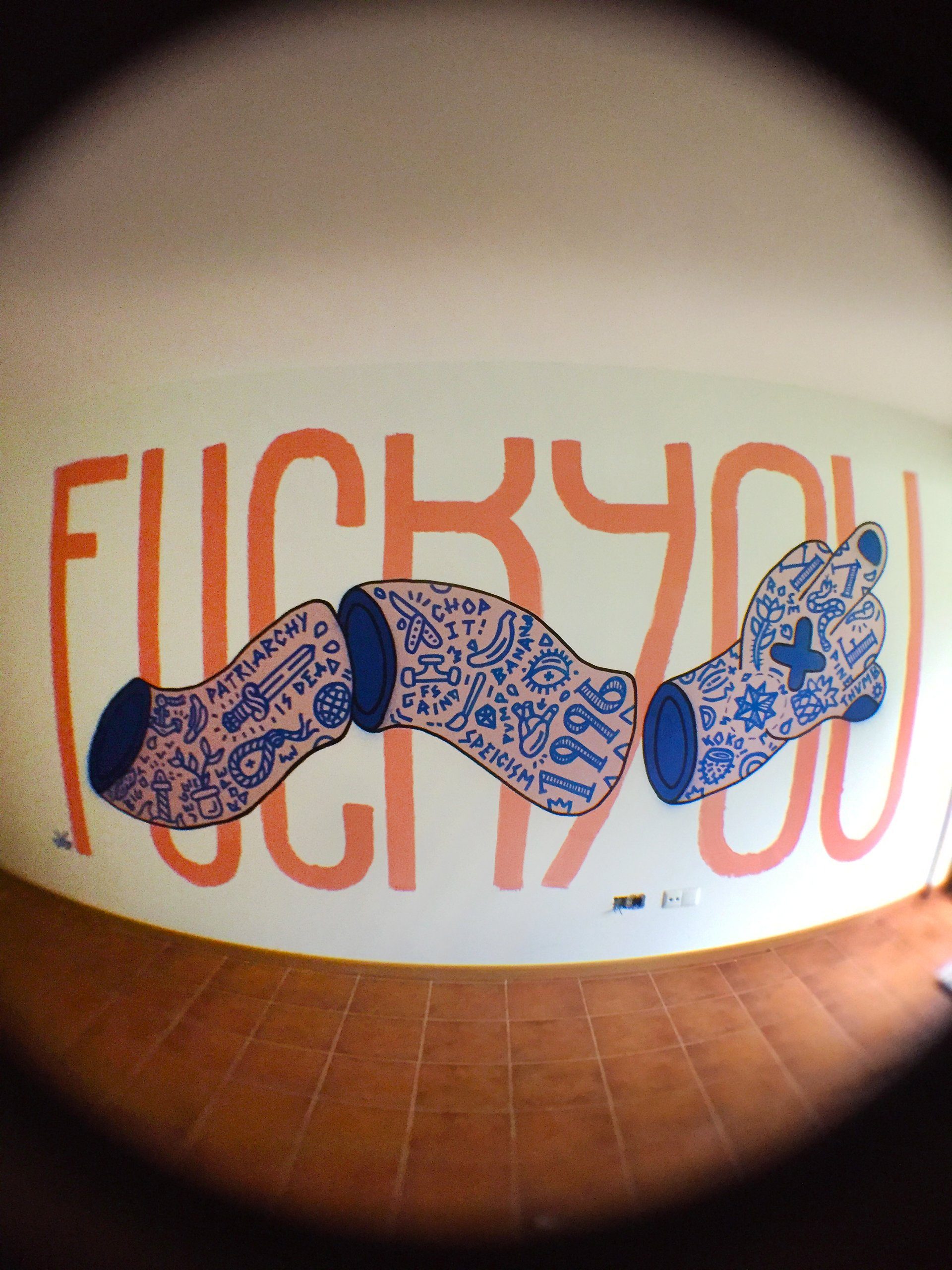 Mual Fvck You pintado por Gorka Gil