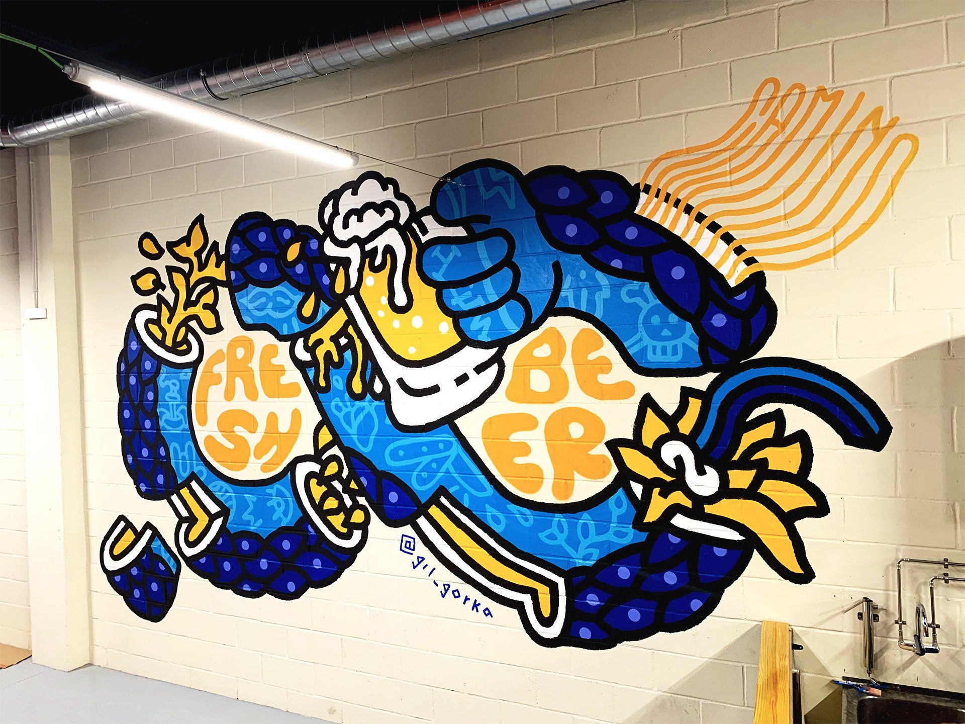 Mural Fresh Beer pintado por Gorka Gil