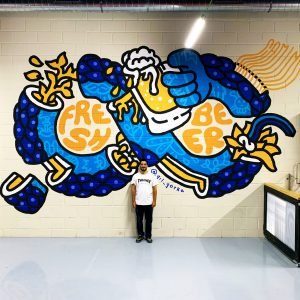 Mural Fresh Beer pintado por Gorka Gil