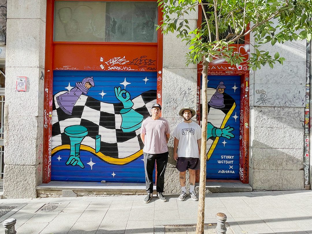 Chess Mural colaborativo por Gorka Gil y Stinky Wetsuit