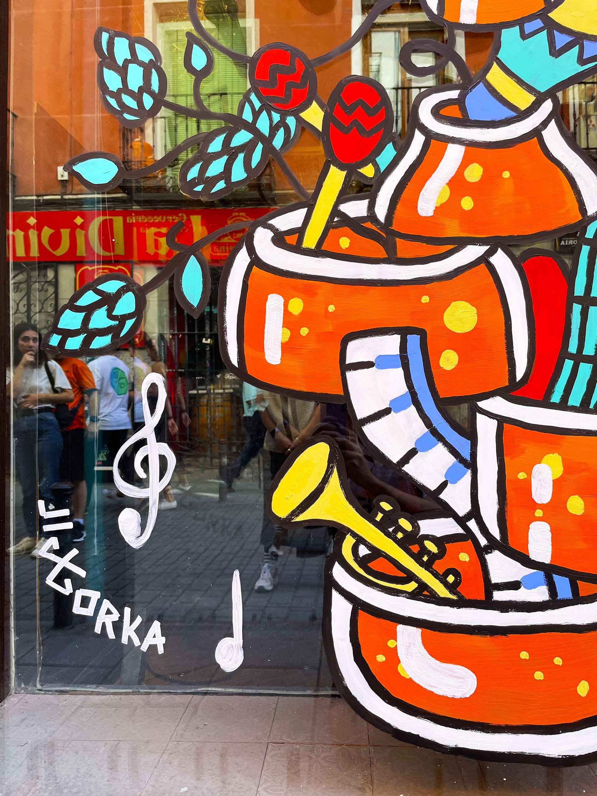 Beer Chops mural pintado por Gorka Gil para Mahou