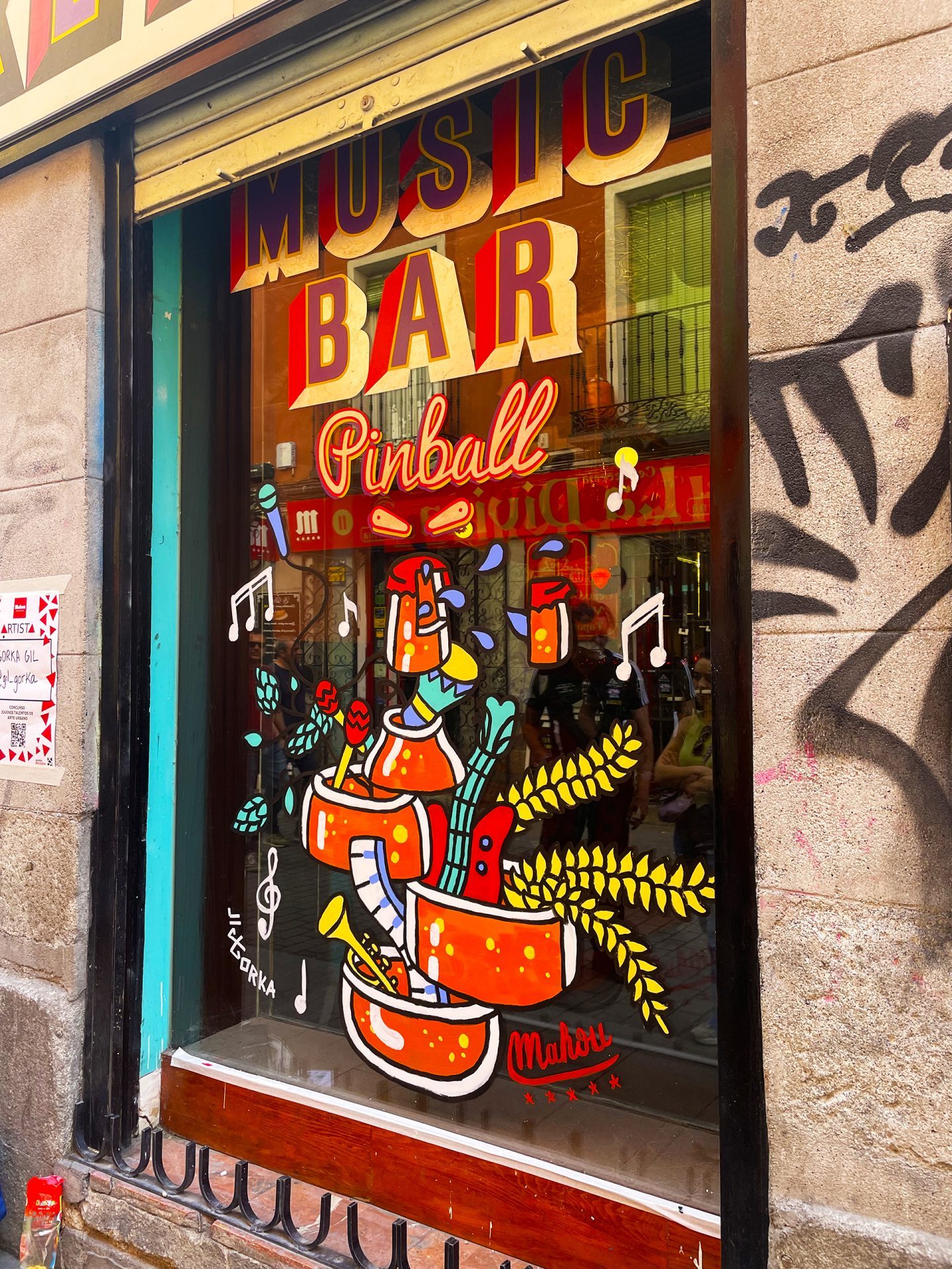 Beer Chops mural pintado por Gorka Gil para Mahou